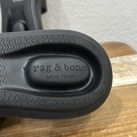 Rag & Bone Brixley Black Platform Slide Sandals Size 37 / 7 - Picture 9 of 11